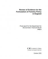Review of Evidence for the Formulation of Forestry Policy in England